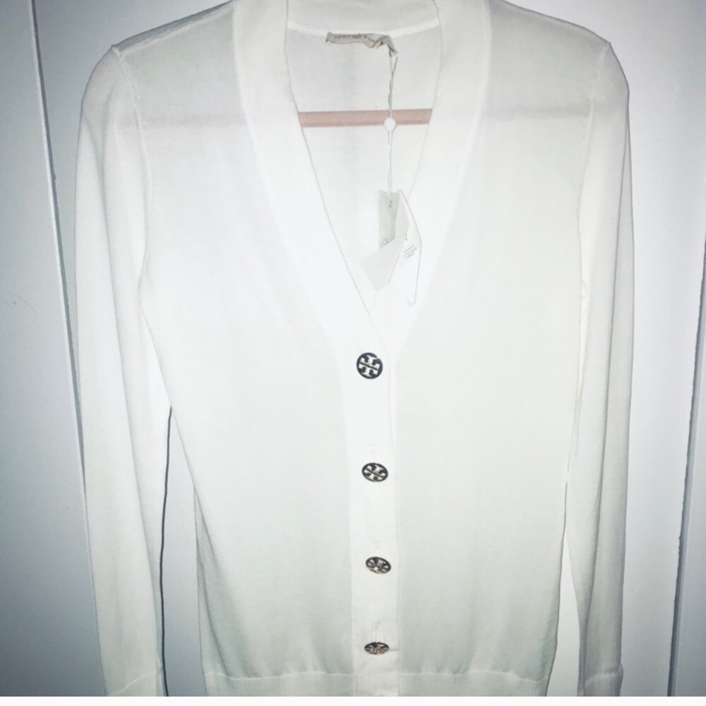 NWT White Tory Burch Cardigan